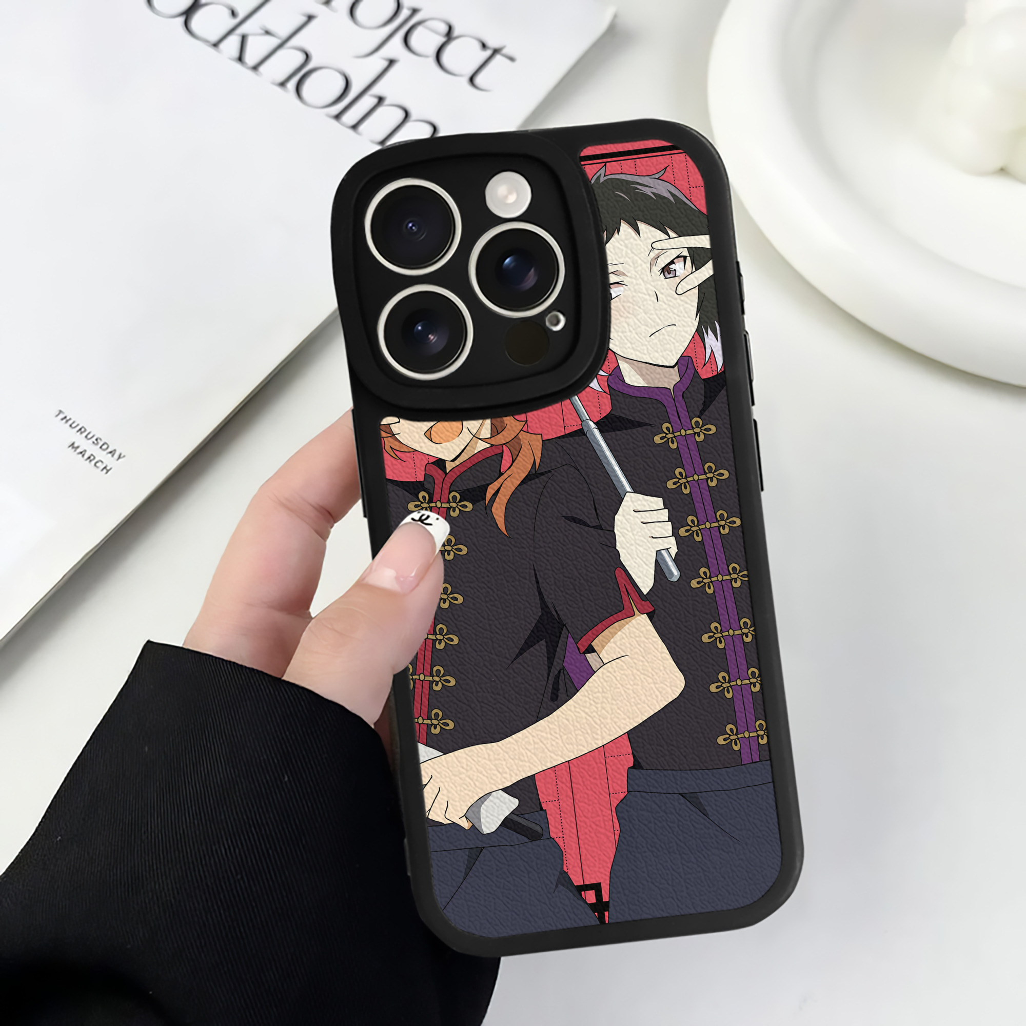 （画像用） 文豪ストレイドッグス Bungo Stray Dogs 【iPhone 16シリーズ対応】シリコンスマホケース（レザー調） 材質：シリコン